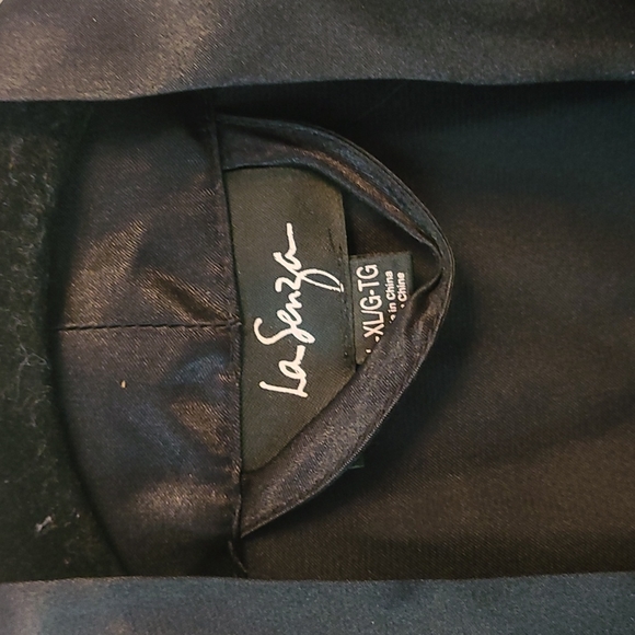 🌟3 for $30 🌟 La Senza Black Poly Bathrobe - L/XL - Picture 2 of 8